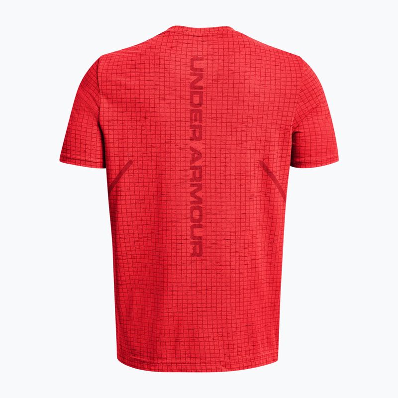 Чоловіча тренувальна футболка Under Armour Seamless Grid beta/темно-бордова 5