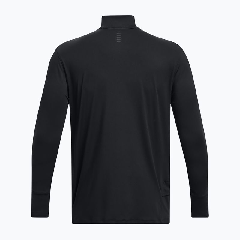 Лонгслів для бігу чоловічий Under Armour Launch Pro 1/4 Zip black/black/reflective 9