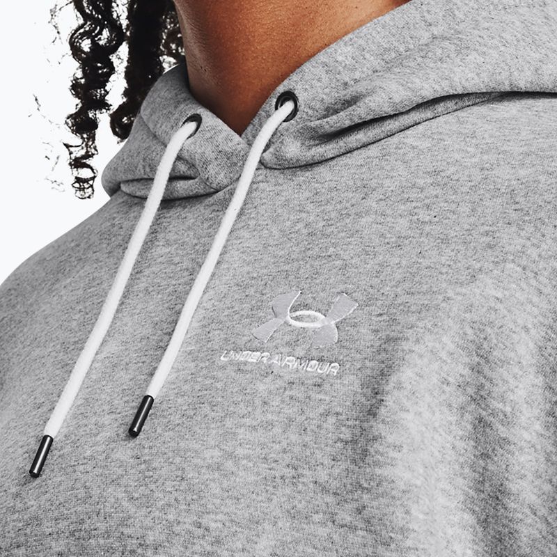 Кофта жіноча Under Armour Icon Fleece Hoodie mod gray light heather/white 4
