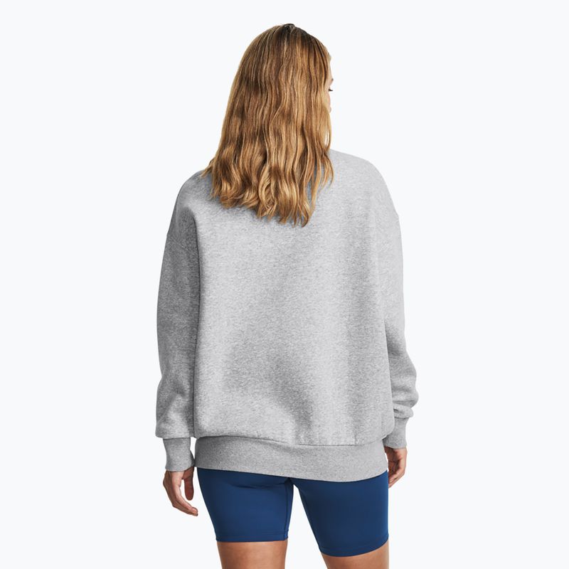 Кофта жіноча Under Armour Icon Fleece Crew mod gray light heather/white 3