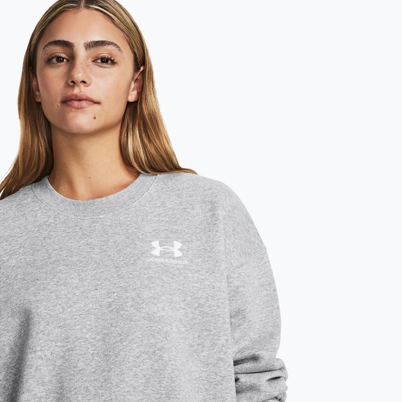 Кофта жіноча Under Armour Icon Fleece Crew mod gray light heather/white 5