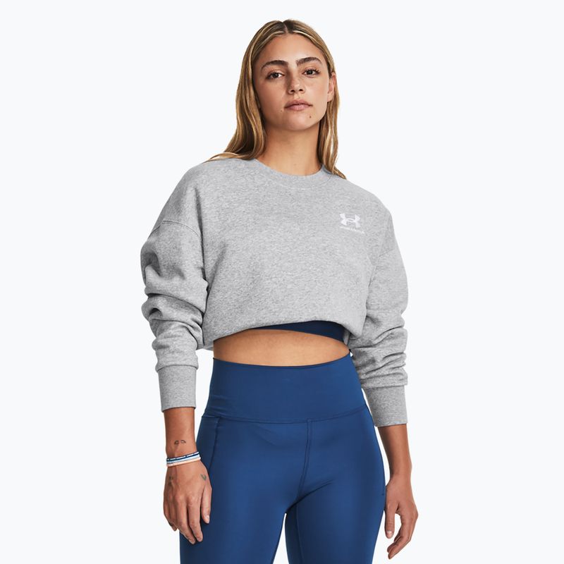 Кофта жіноча Under Armour Icon Fleece Crew mod gray light heather/white 6