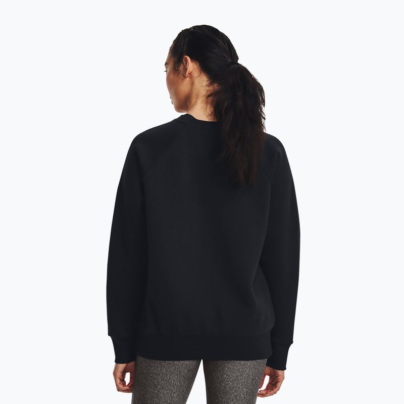 Кофта жіноча Under Armour Rival Fleece Crew black/white 3