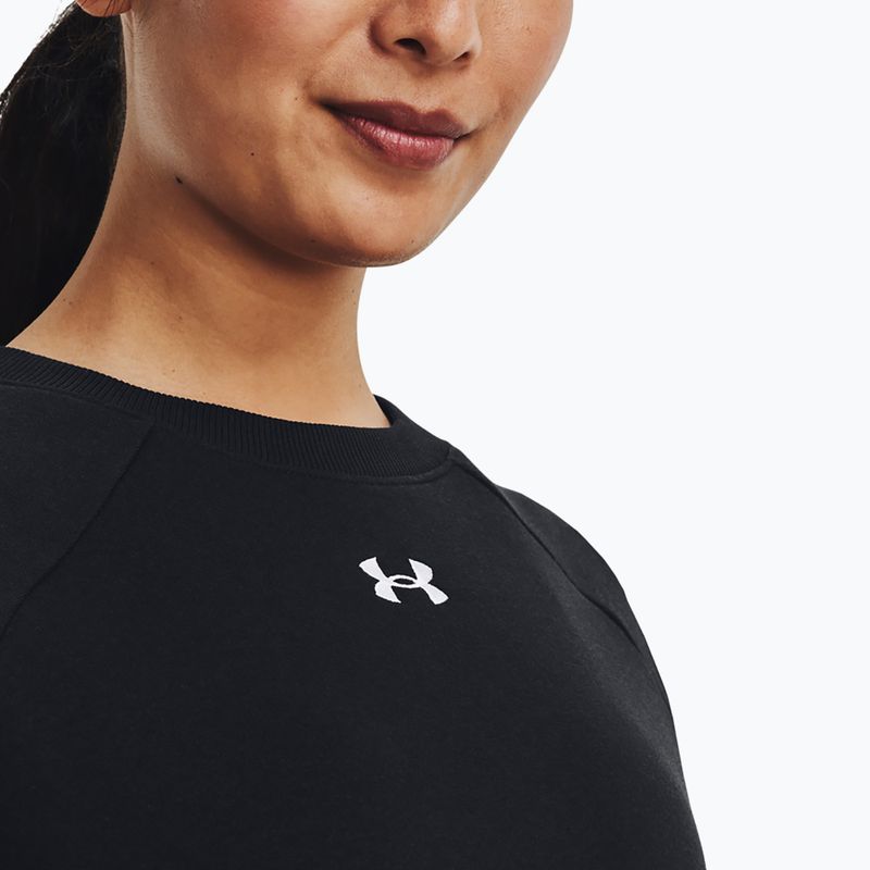 Кофта жіноча Under Armour Rival Fleece Crew black/white 4