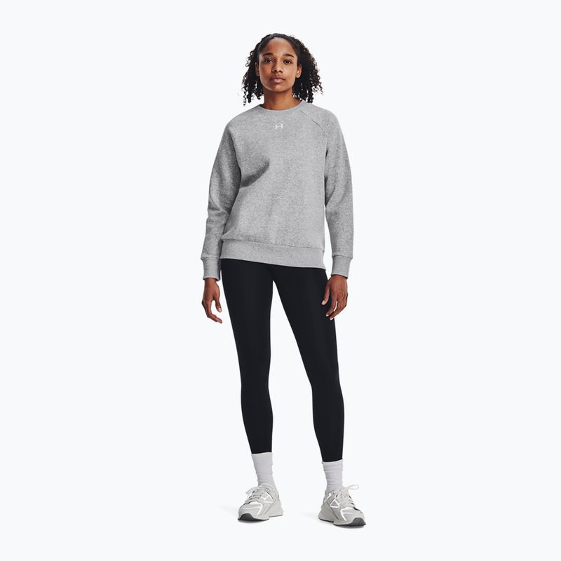 Кофта жіноча Under Armour Rival Fleece Crew mod gray light heather/white 2
