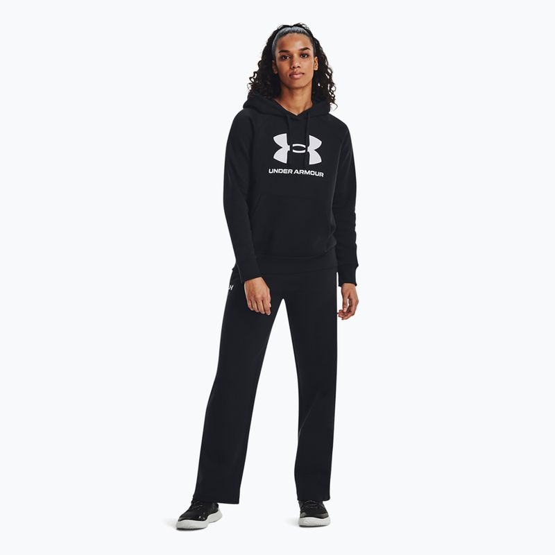 Кофта жіноча Under Armour Rival Fleece Big Logo Hoody black/white 2