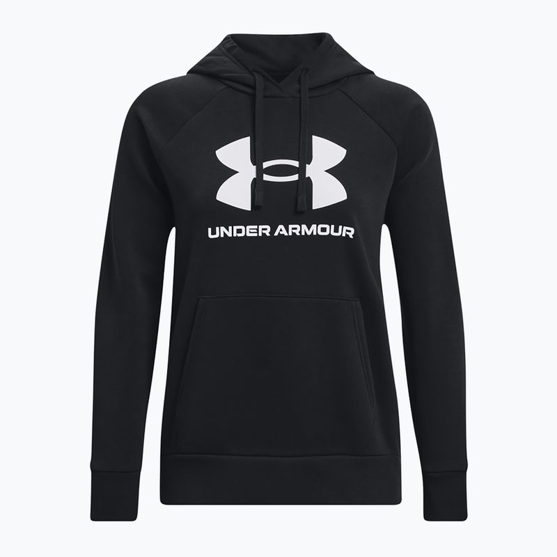 Кофта жіноча Under Armour Rival Fleece Big Logo Hoody black/white 5