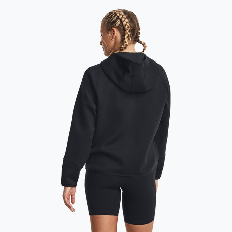 Кофта жіноча Under Armour Unstoppable Fleece FZ black/black 3