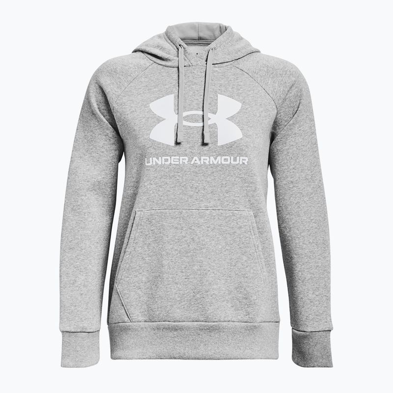 Кофта жіноча Under Armour Rival Fleece Big Logo Hoody mod gray light heather/white 5