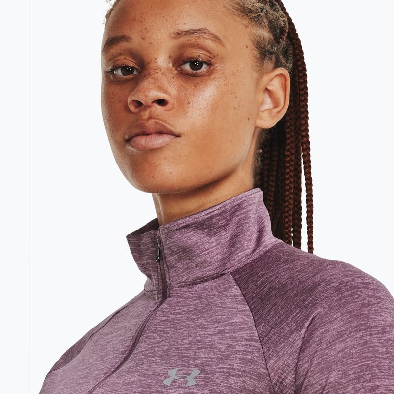 Жіночий світшот Under Armour Tech 1/2 Zip - Twist туманно-фіолетовий/свіжа орхідея/сріблястий металік 3