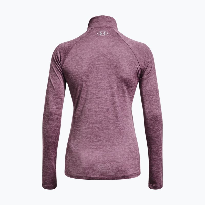 Жіночий світшот Under Armour Tech 1/2 Zip - Twist туманно-фіолетовий/свіжа орхідея/сріблястий металік 5