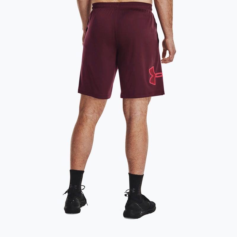 Шорти для тренувань чоловічі Under Armour Tech Graphic dark maroon/beta 2