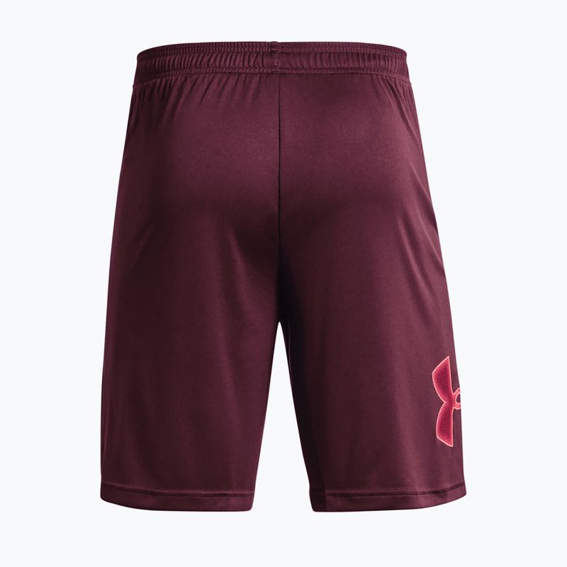 Шорти для тренувань чоловічі Under Armour Tech Graphic dark maroon/beta 6