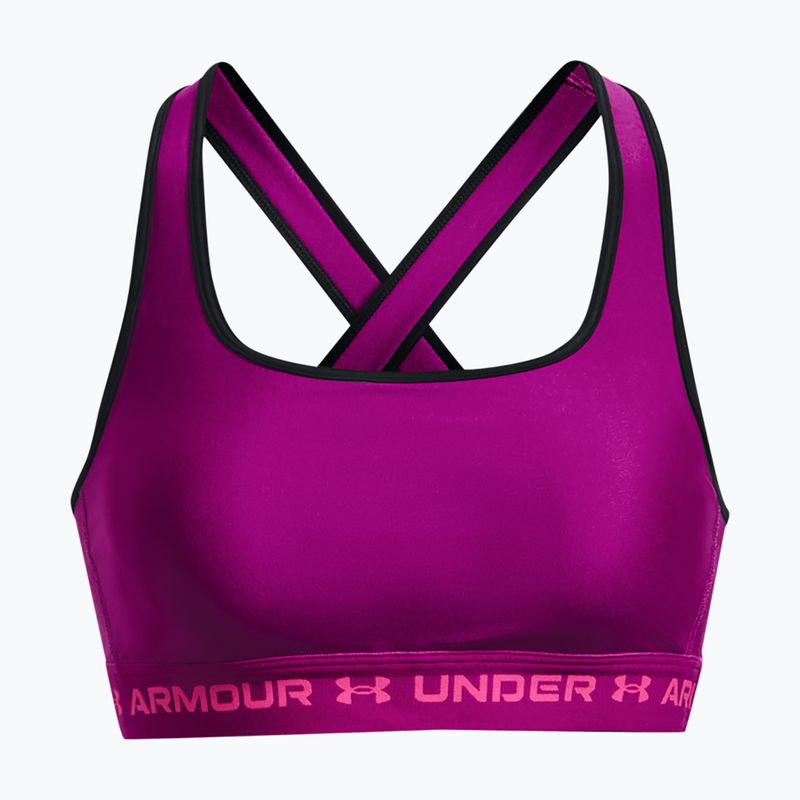 Бюстгальтер спортивний Under Armour Crossback Mid mystic magenta/rebel pink 5