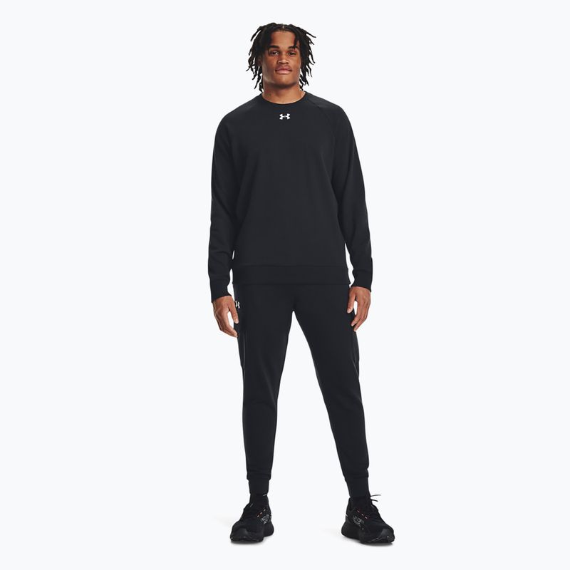 Кофта чоловіча Under Armour Rival Fleece Crew black/white 2