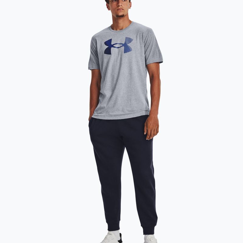 Чоловіча футболка Under Armour з великим логотипом Fill steel light heather/black/royal 2