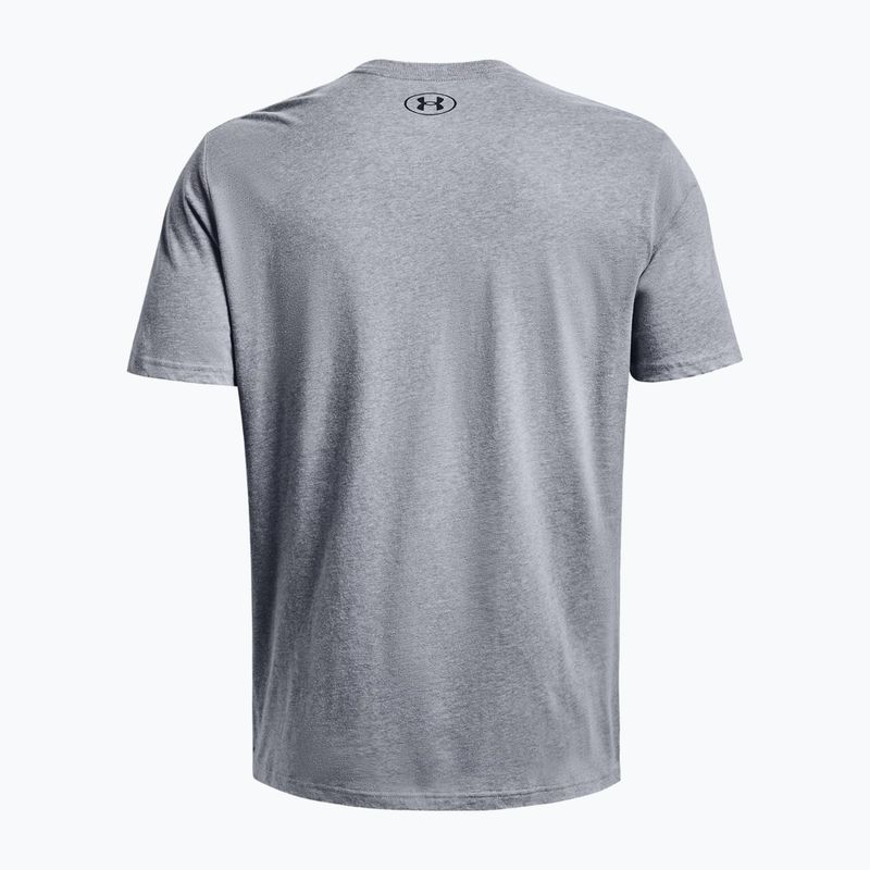 Чоловіча футболка Under Armour з великим логотипом Fill steel light heather/black/royal 6