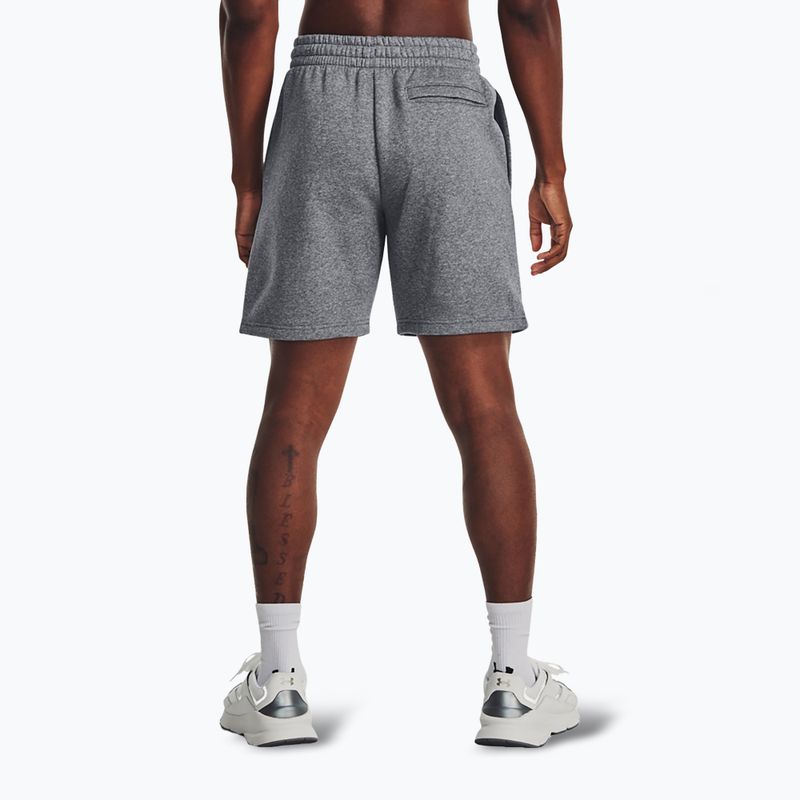 Шорти чоловічі Under Armour Icon Fleece Pitch gray medium heather/white 3