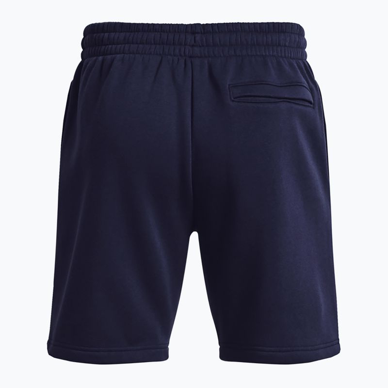 Шорти чоловічі Under Armour Icon Fleece midnight navy/white 2