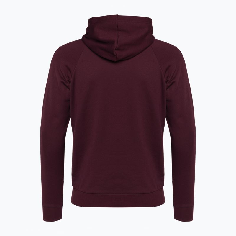 Кофта з капюшоном чоловіча Under Armour Rival Fleece Logo HD dark maroon/white 5