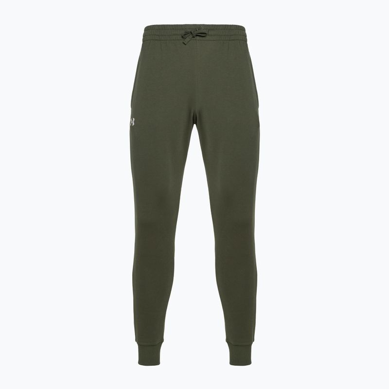 Штани тренувальні чоловічі Under Armour Rival Fleece Joggers marine od green/white 4