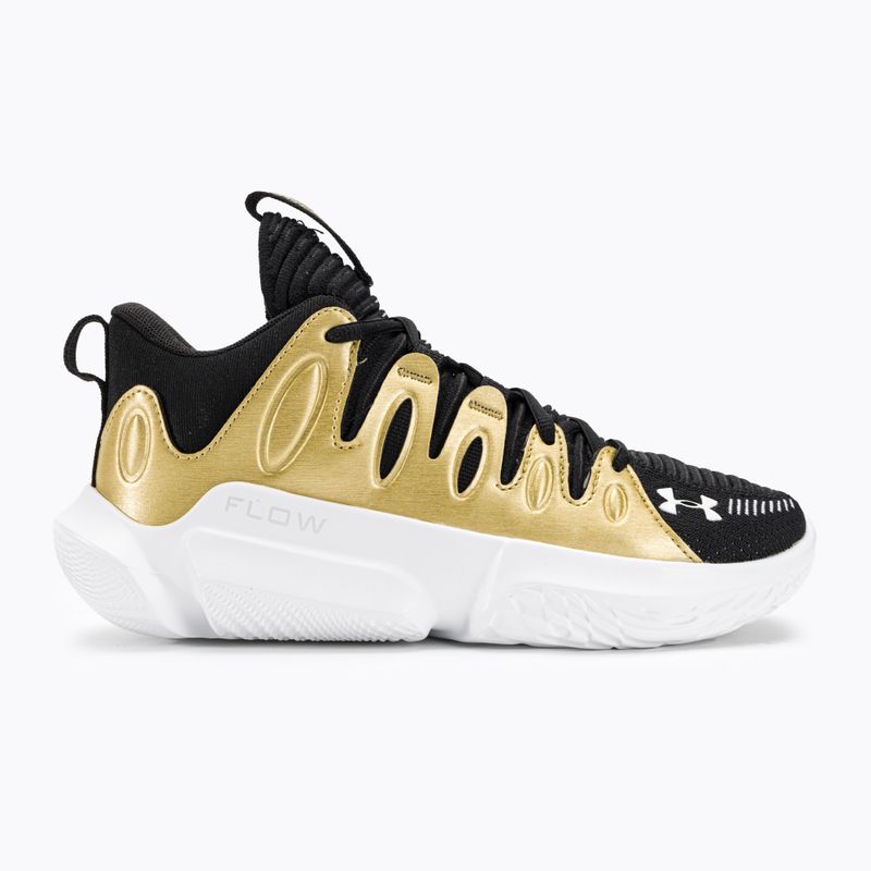 Кросівки для баскетболу жіночі Under Armour W Flow Breakthru 4 black/metallic gold/white 2