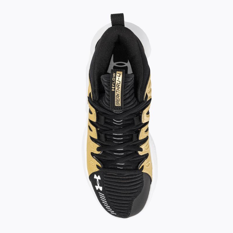 Кросівки для баскетболу жіночі Under Armour W Flow Breakthru 4 black/metallic gold/white 6