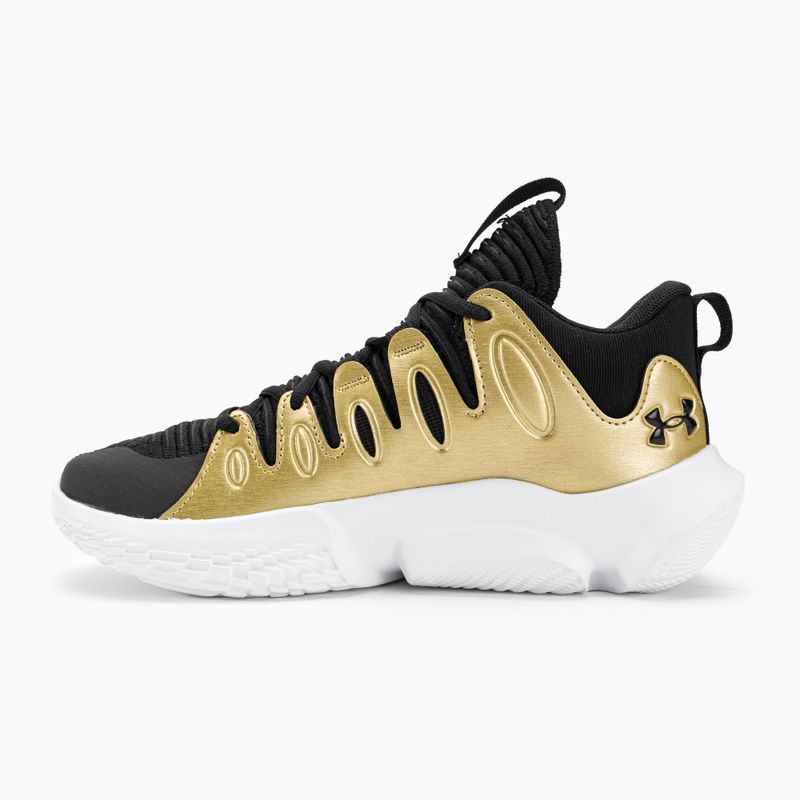 Кросівки для баскетболу жіночі Under Armour W Flow Breakthru 4 black/metallic gold/white 10