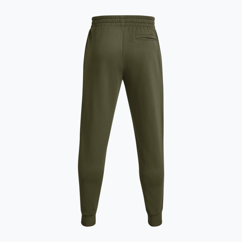 Штани тренувальні чоловічі Under Armour Rival Fleece Graphic Joggers marine od green/white 6