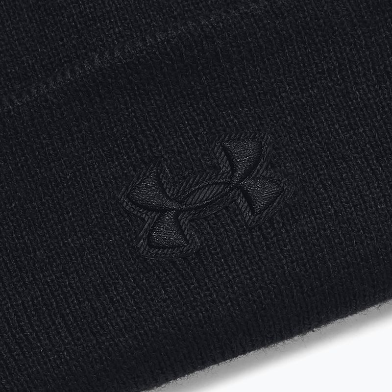 Чоловіча зимова шапка Under Armour Halftime Cuff чорний/чорний 2