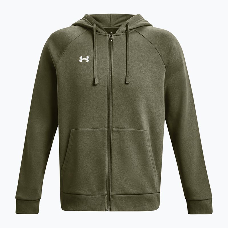 Кофта чоловіча Under Armour Rival Fleece FZ Hoodie marine dd green/white 5