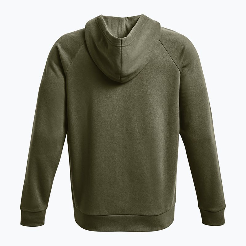 Кофта чоловіча Under Armour Rival Fleece FZ Hoodie marine dd green/white 6