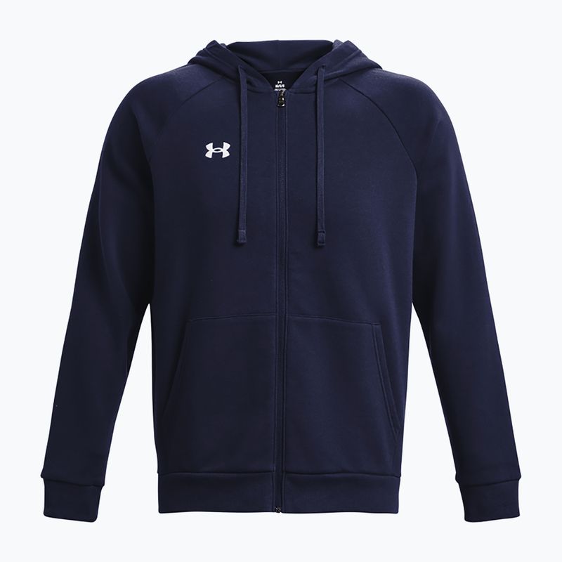 Чоловічий тренувальний світшот Under Armour Rival Fleece FZ темно-синій/білий 5