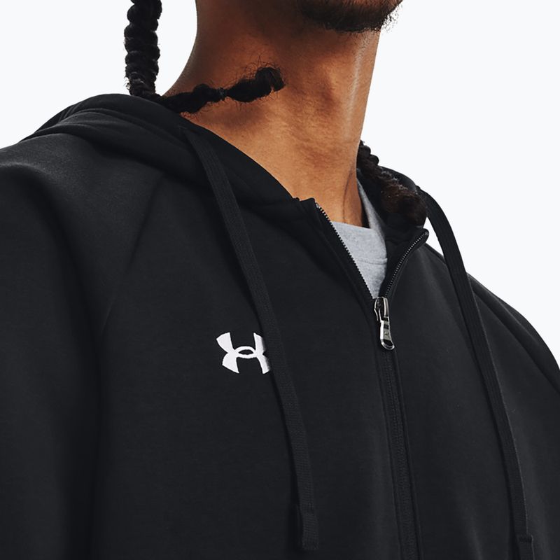 Кофта чоловіча Under Armour Rival Fleece FZ Hoodie black/white 4