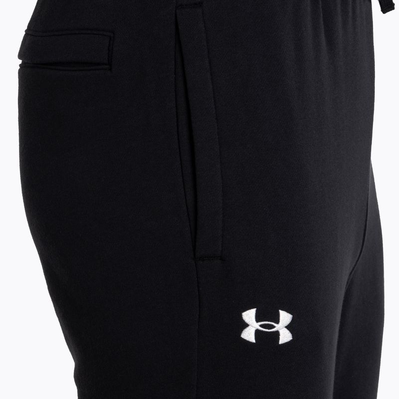 Штани тренувальні чоловічі Under Armour Rival Fleece Joggers black/white 6