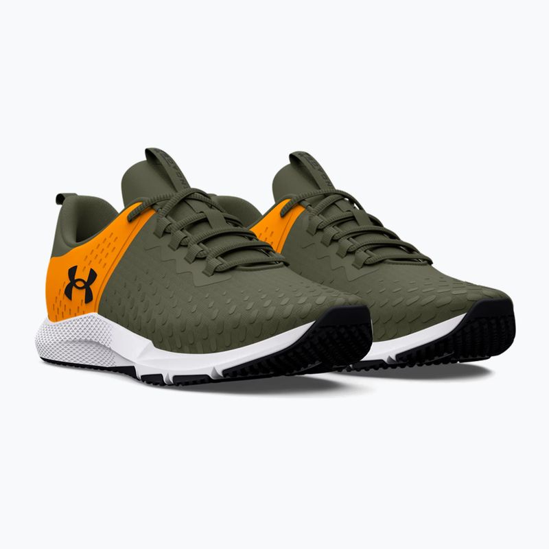 Чоловічі тренувальні кросівки Under Armour Charged Engage 2 із зеленого/помаранчевого/чорного кольору 12