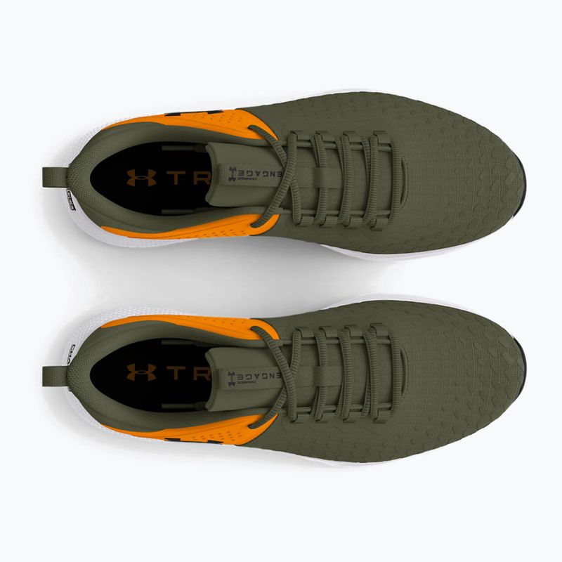 Чоловічі тренувальні кросівки Under Armour Charged Engage 2 із зеленого/помаранчевого/чорного кольору 13