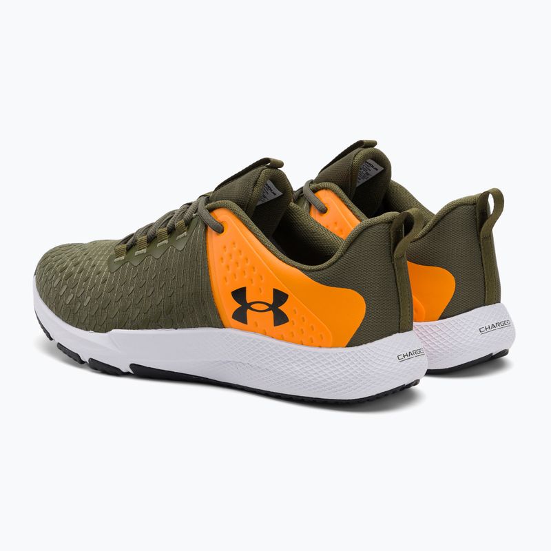 Чоловічі тренувальні кросівки Under Armour Charged Engage 2 із зеленого/помаранчевого/чорного кольору 3