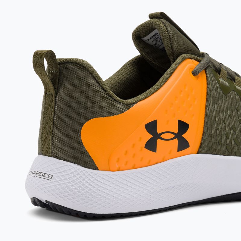 Чоловічі тренувальні кросівки Under Armour Charged Engage 2 із зеленого/помаранчевого/чорного кольору 9