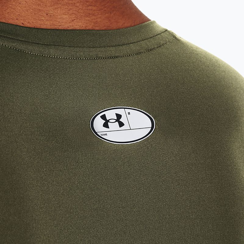 Лонгслів тренувальний чоловічий Under Armour Ua HG Armour Comp LS marine od green/white 3