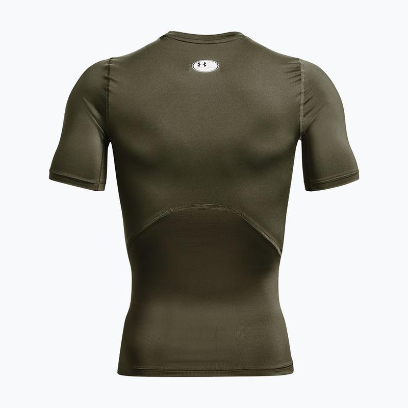 Футболка тренувальна чоловіча Under Armour HG Armour Comp SS marine od green/white 5