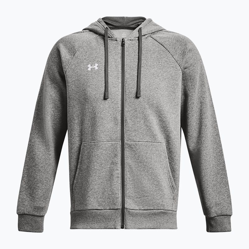 Кофта чоловіча Under Armour Rival Fleece FZ Hoodie castlerock light heather/white 5