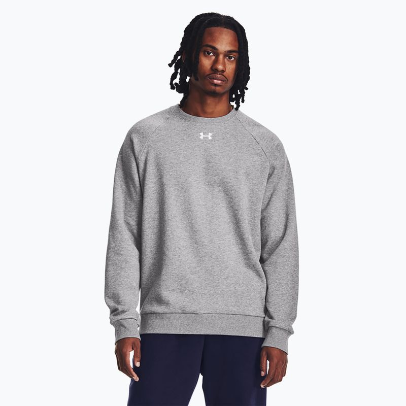 Кофта чоловіча Under Armour Rival Fleece Crew castlerock light heather/white