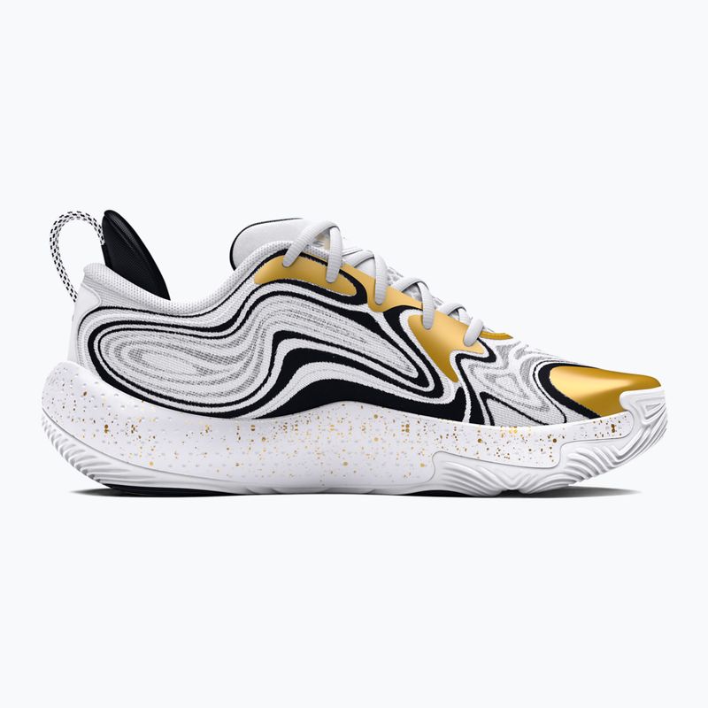 Черевики баскетбольні Under Armour Spawn 6 white/black/metallic gold 9