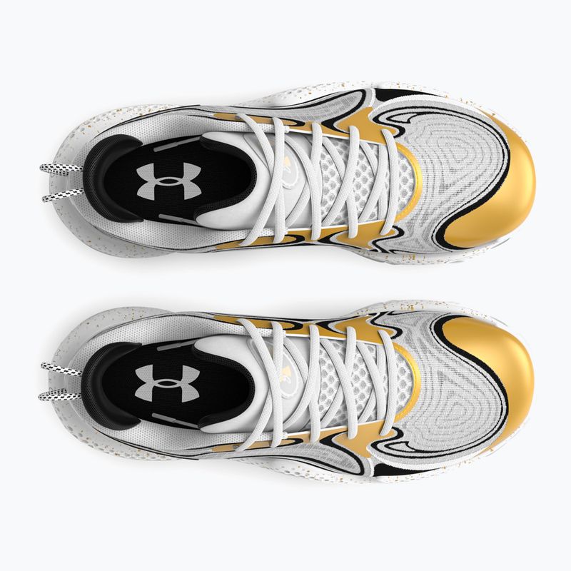 Черевики баскетбольні Under Armour Spawn 6 white/black/metallic gold 11