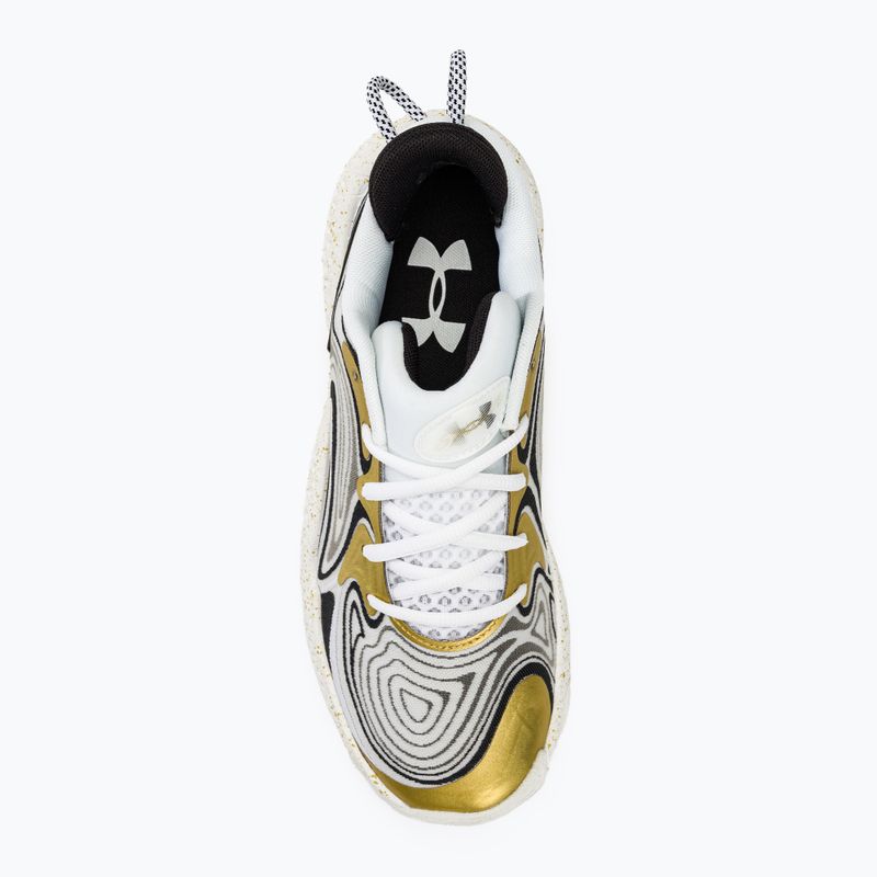 Черевики баскетбольні Under Armour Spawn 6 white/black/metallic gold 5