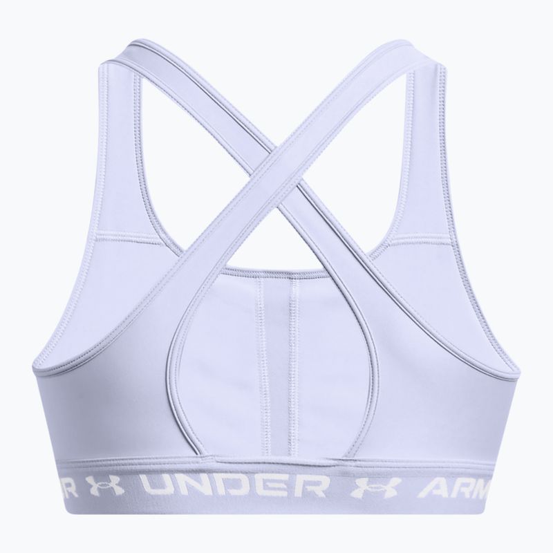 Бюстгальтер фітнес Under Armour Crossback Mid celeste/celeste/white 5