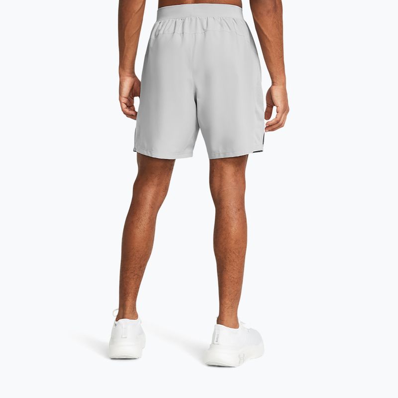 Шорти для бігу чоловічі Under Armour Launch 7" mod gray / mod gray / white 3