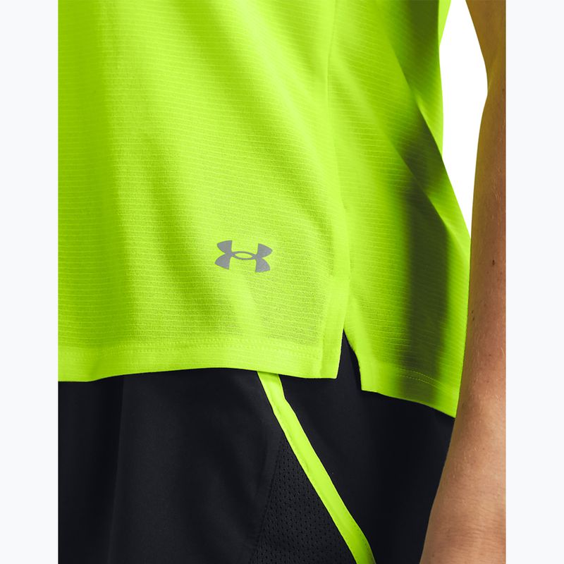 Футболка для бігу жіноча Under Armour Launch high vis yellow/reflective 3