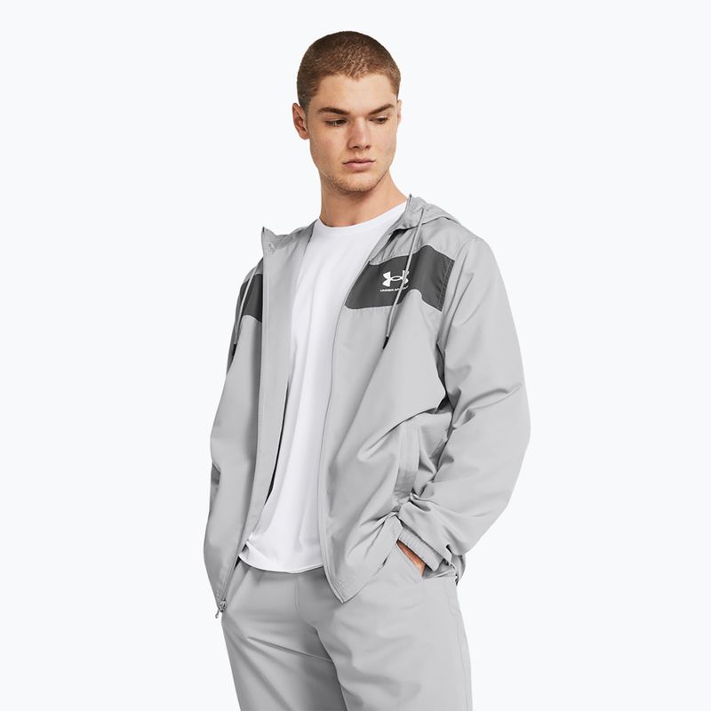 Куртка противітряна чоловіча Under Armour Sportstyle Windbreaker mod gray/castlerock/white